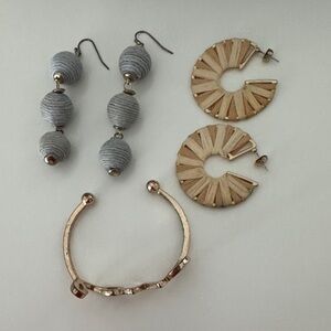 Elegant Gray and Gold Jewelry Set